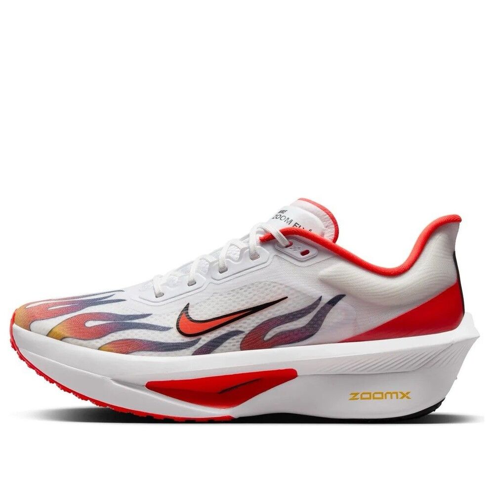 Size 13 Nike Zoom Fly 6 PRM White Habanero Red Black Mens HQ3498-100